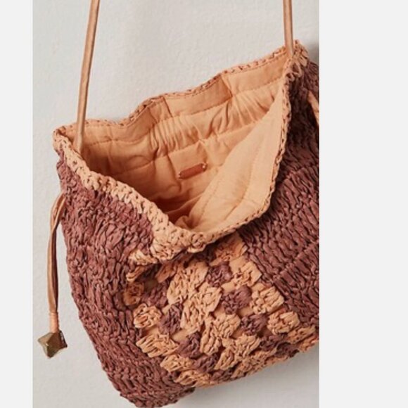 Free People Tan and Brown Woven Crossbody Bag - Picture 4 of 7